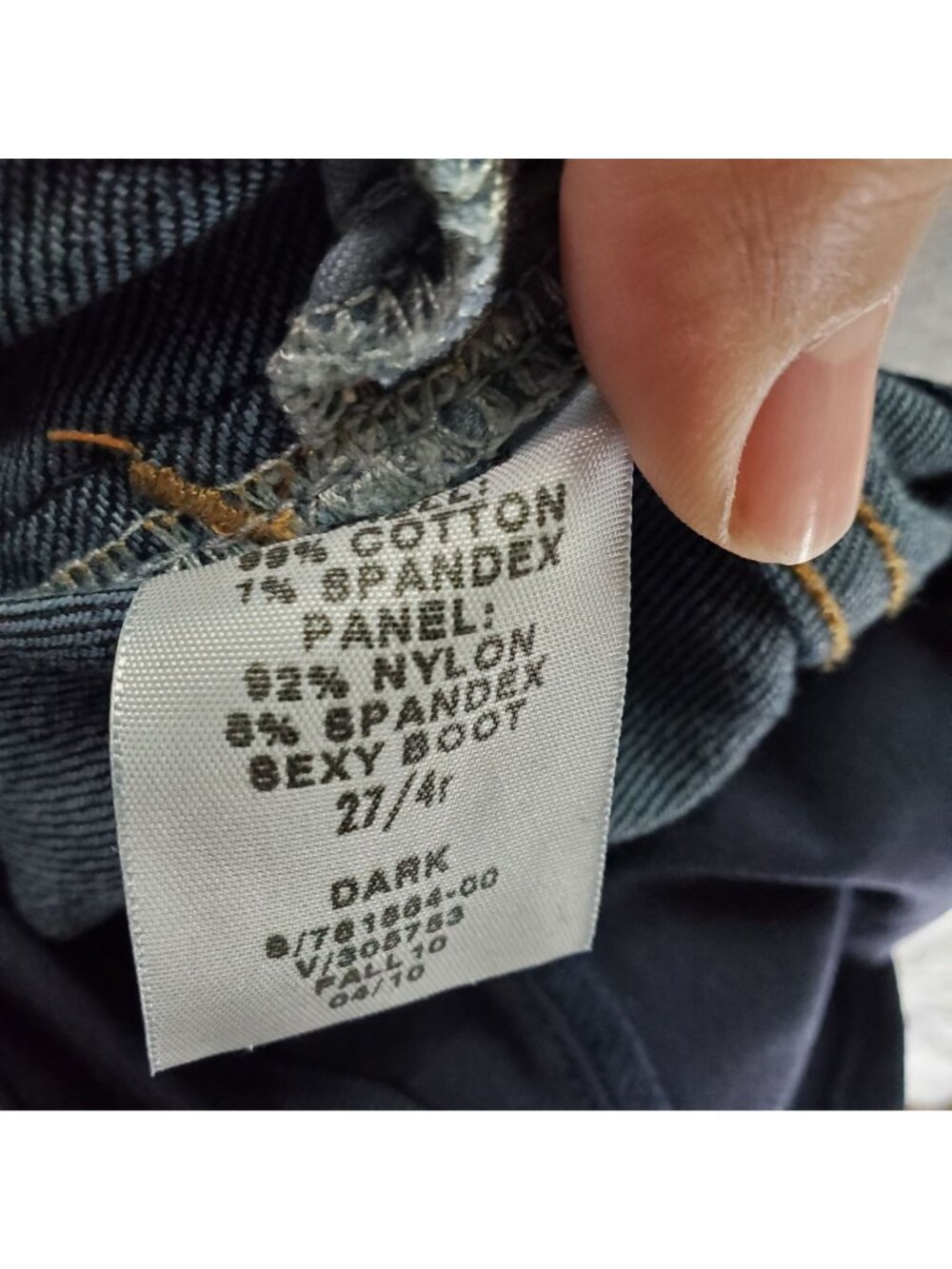 Gap Jeans Womens 27/4 Maternity Blue Sexy Boot Stretch Denim *Read* - Picture 3 of 10